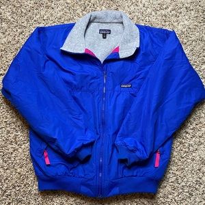 Vintage Patagonia Bomber Fleece Jacket Blue USA